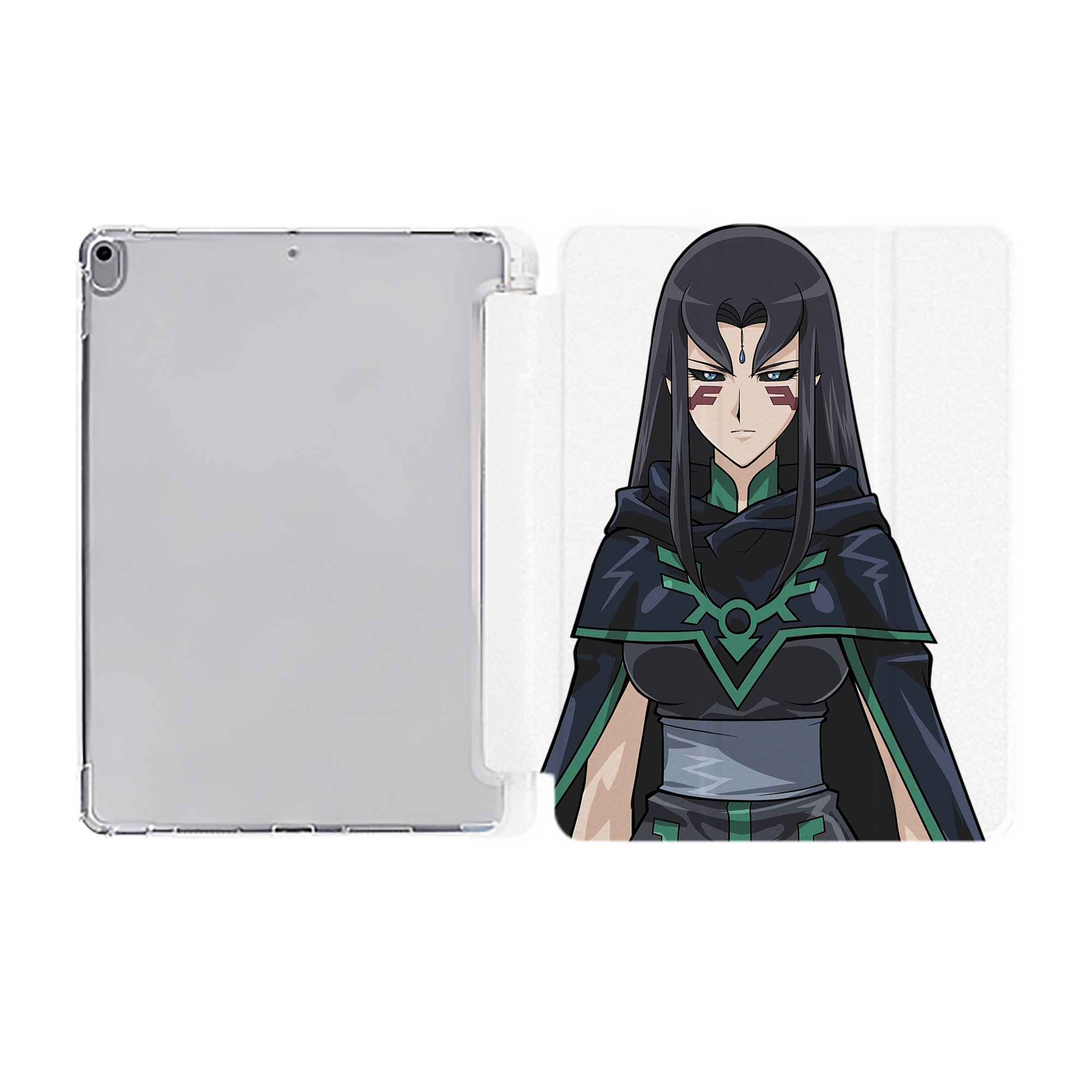（画像用） 遊☆戯☆王 Yu-Gi-Oh! IPad ケース ペン収納付き 三つ折りスタンド PUレザー×シリコン 対応機種9.5/10.5/10.9インチ